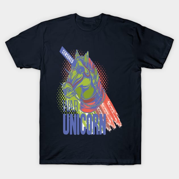 Cencored War Unicorn T-Shirt by AthharAttireCo